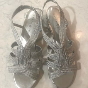 Silver dress shoes